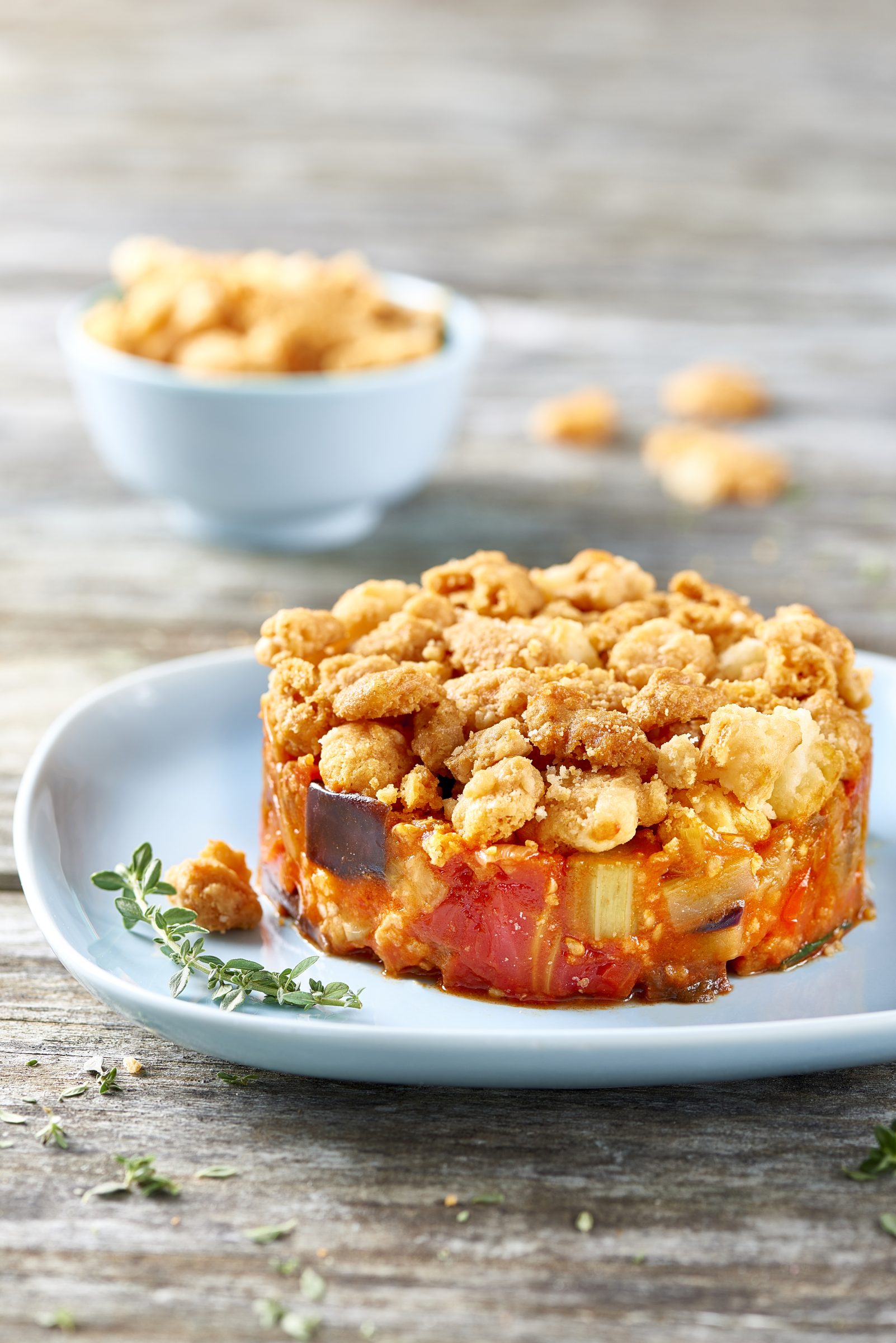 Caponata herb crumble Caponata herb crumble