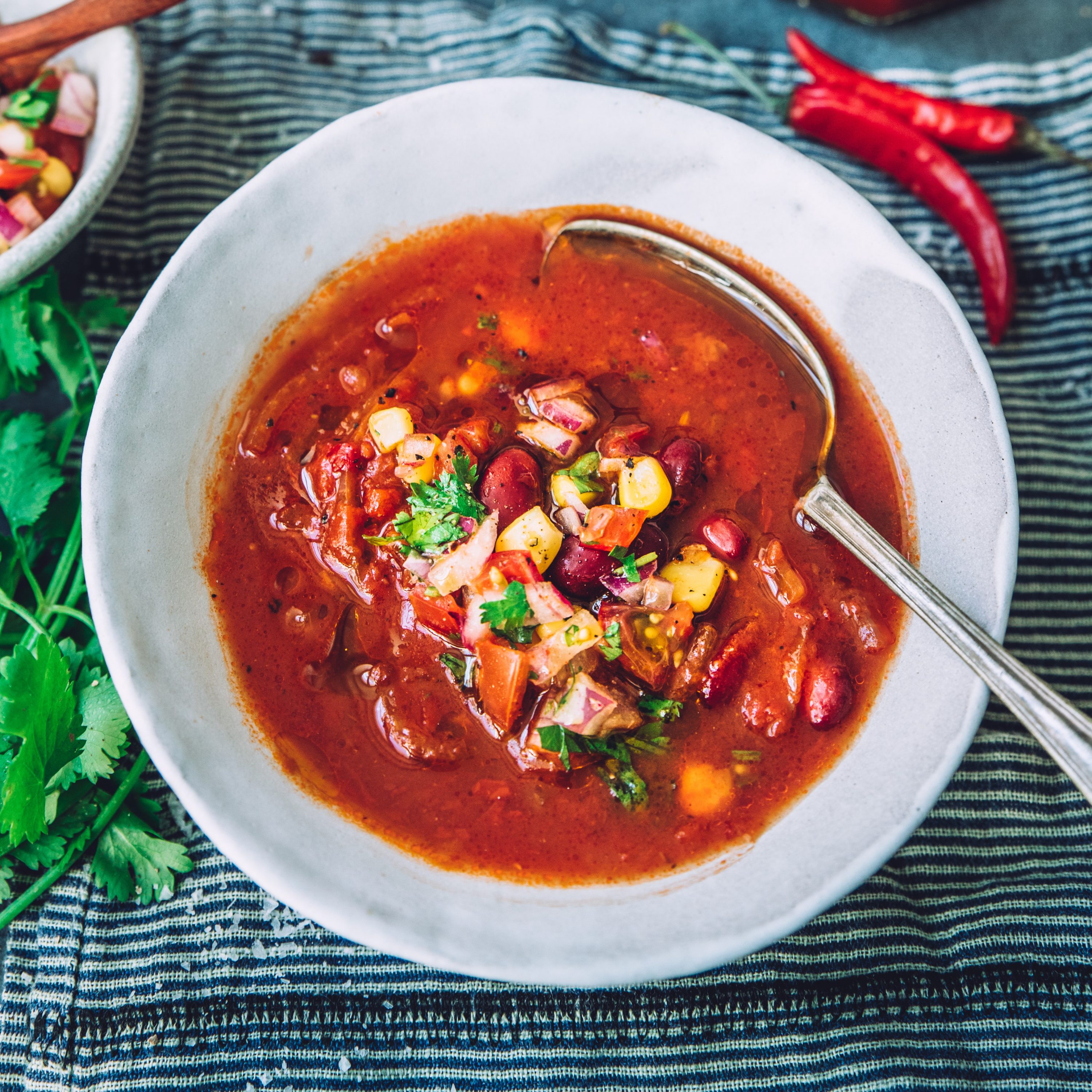 Mexikansk tomatsuppe Mexikansk tomatsuppe