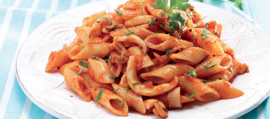 Pasta med blekksprut Pasta med blekksprut