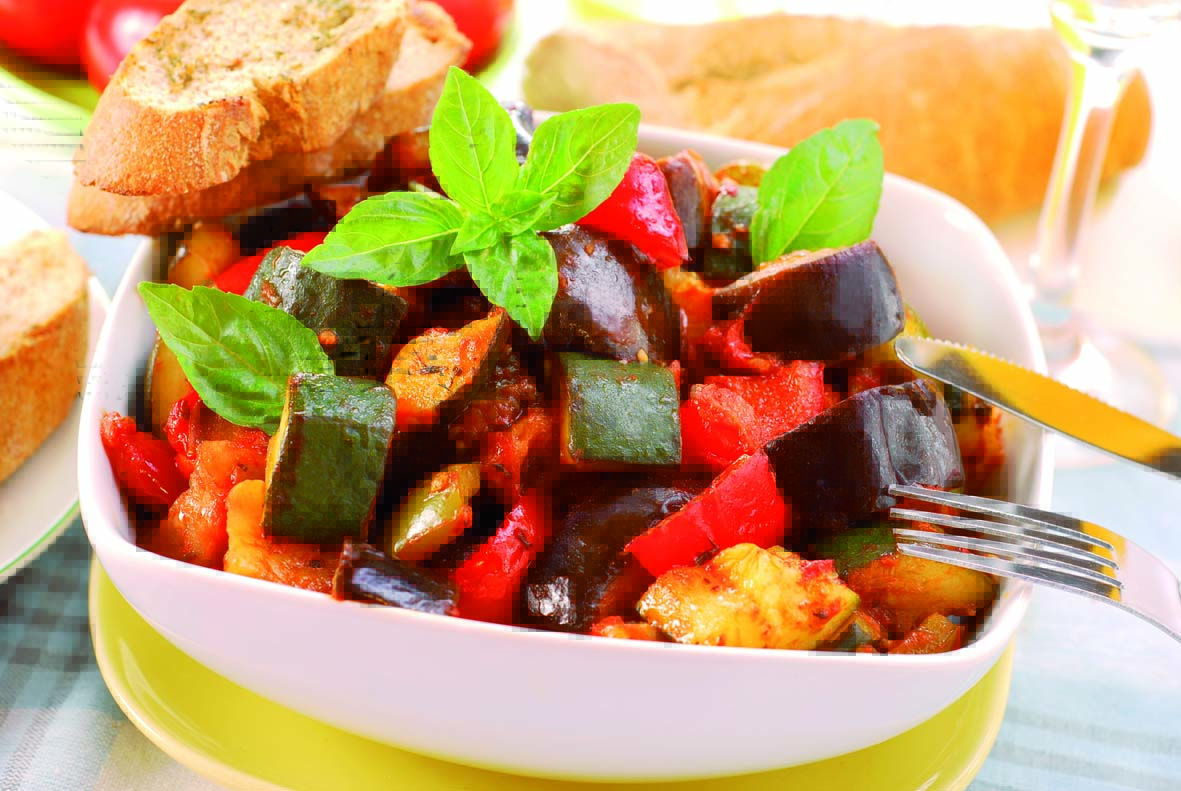 Caponata med zucchini Caponata med zucchini