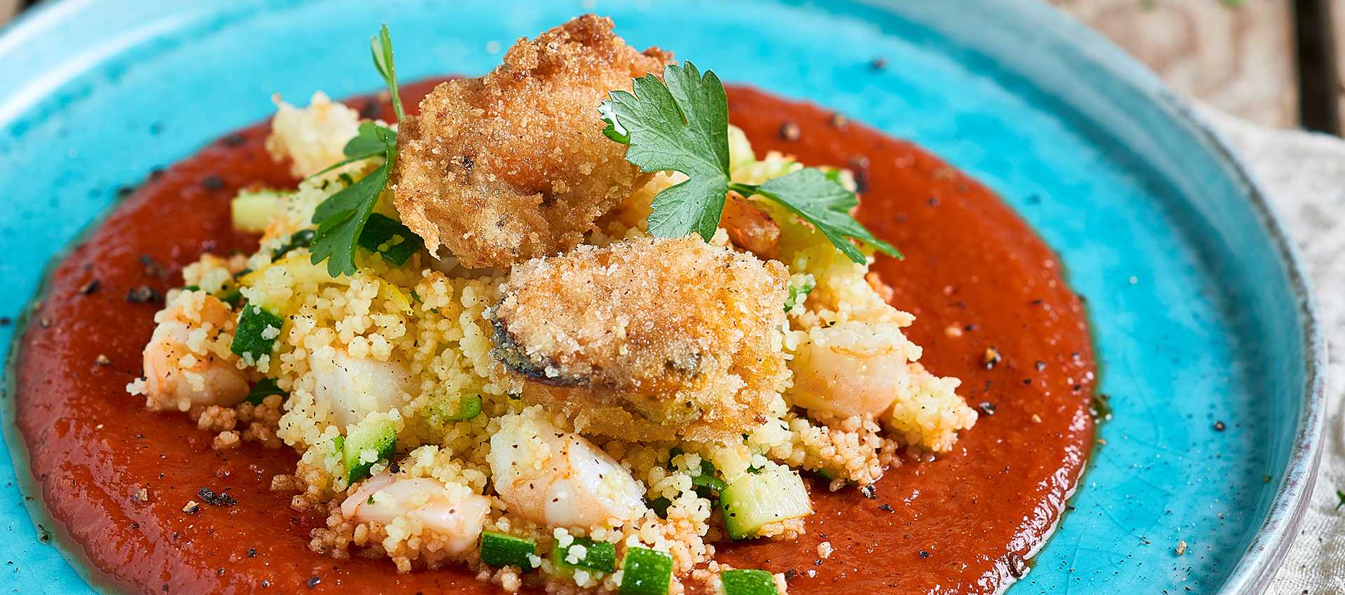 Minitimbal på couscous med oliver, mozzarella, kapris och tonfisk Minitimbal på couscous med oliver, mozzarella, kapris och tonfisk