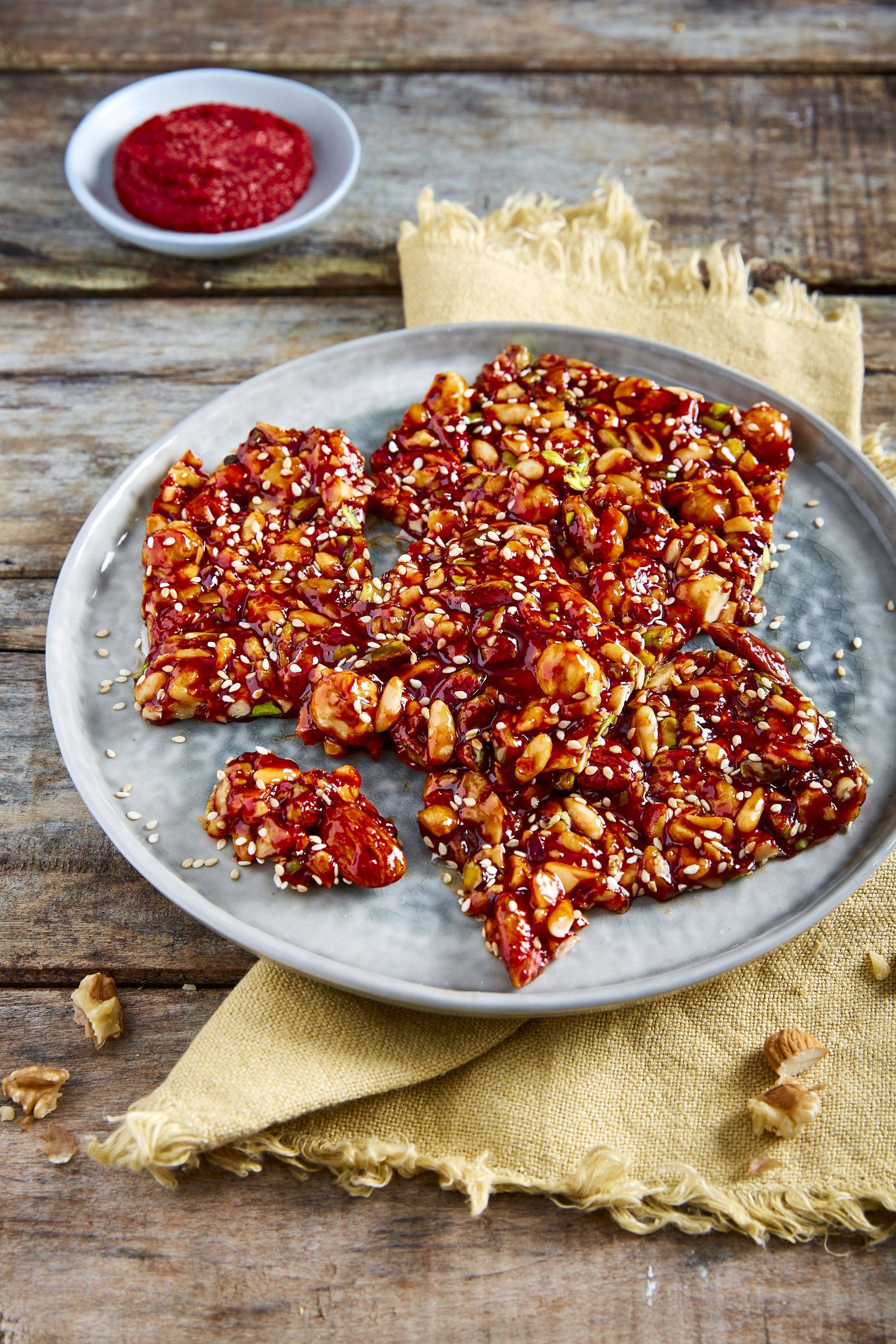 Krispig nougat med Muttis dubbelkoncentrerade tomatpuré Krispig nougat med Muttis dubbelkoncentrerade tomatpuré