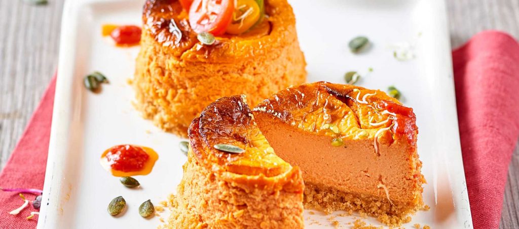 Tomaten-Cheesecake mit Frischkäse Tomaten-Cheesecake mit Frischkäse