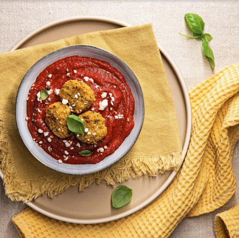 Falafel mit Tomatendip Falafel mit Tomatendip