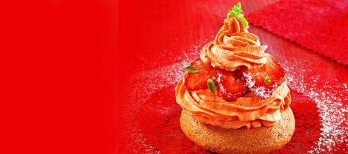 Duo de meringue à la tomate et aux fraises Duo de meringue à la tomate et aux fraises