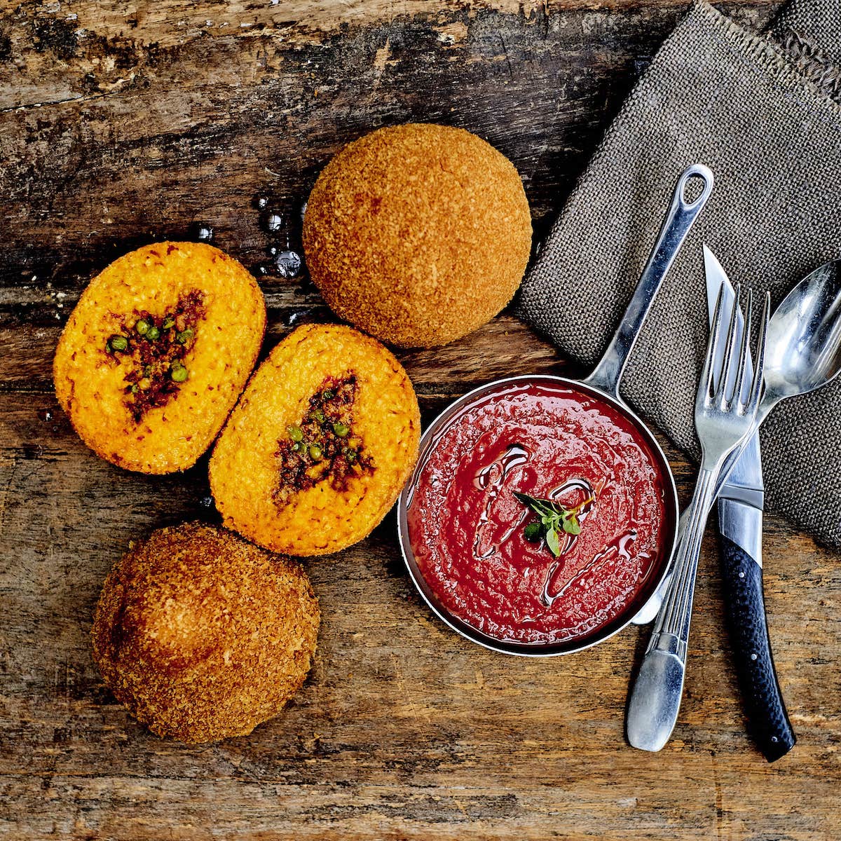 Arancini de risotto aux petits pois Arancini de risotto aux petits pois