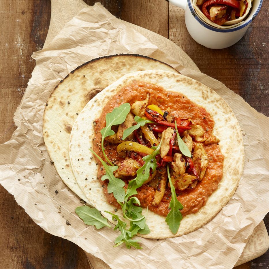 Fajitas de poulet aux poivrons croquants Fajitas de poulet aux poivrons croquants