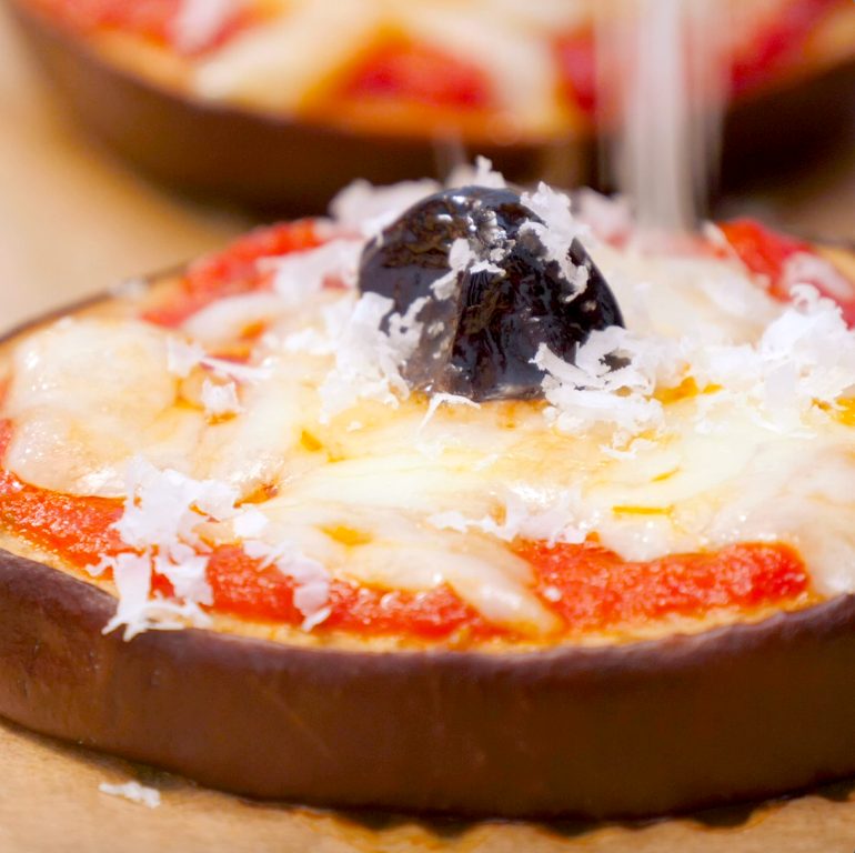 Mini Pizzas aux aubergines Mini Pizzas aux aubergines