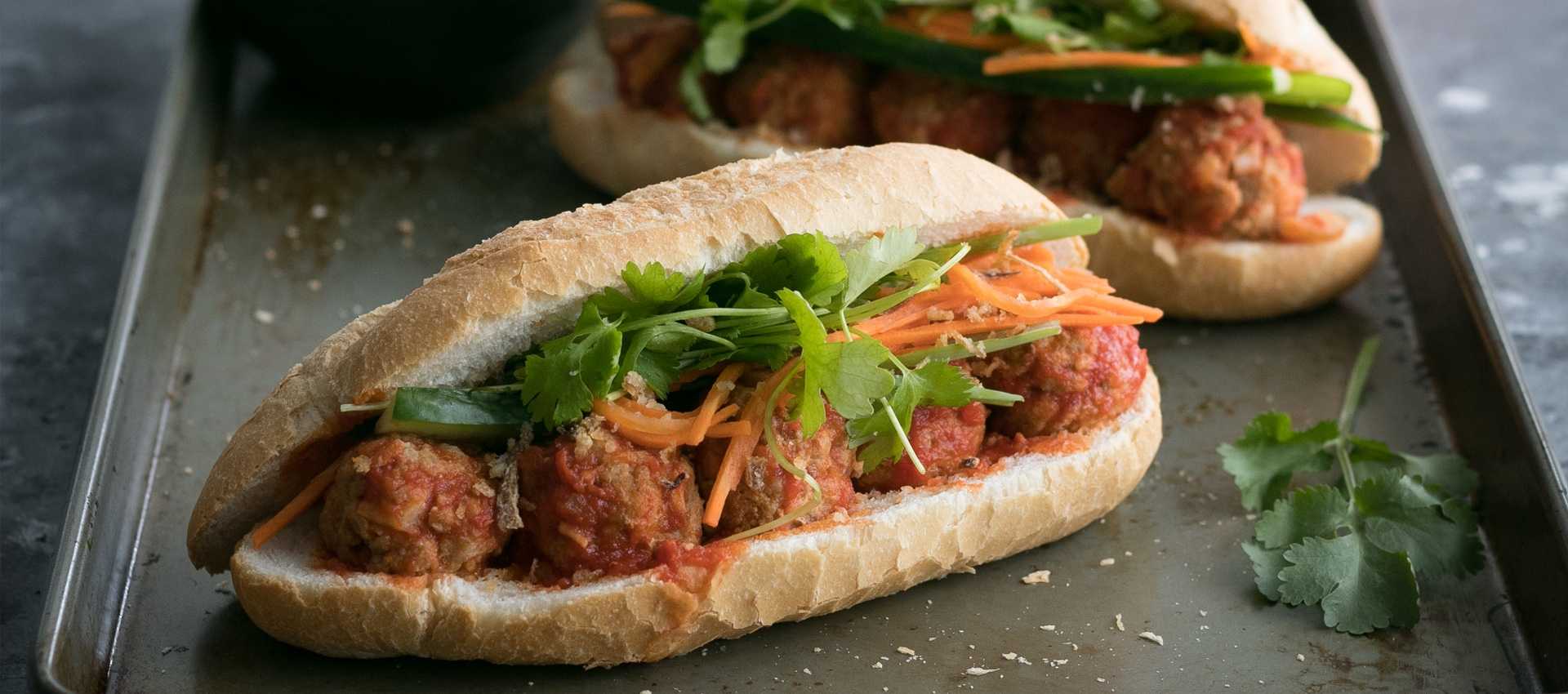 Vietnamese Meatball Banh Mi Vietnamese Meatball Banh Mi