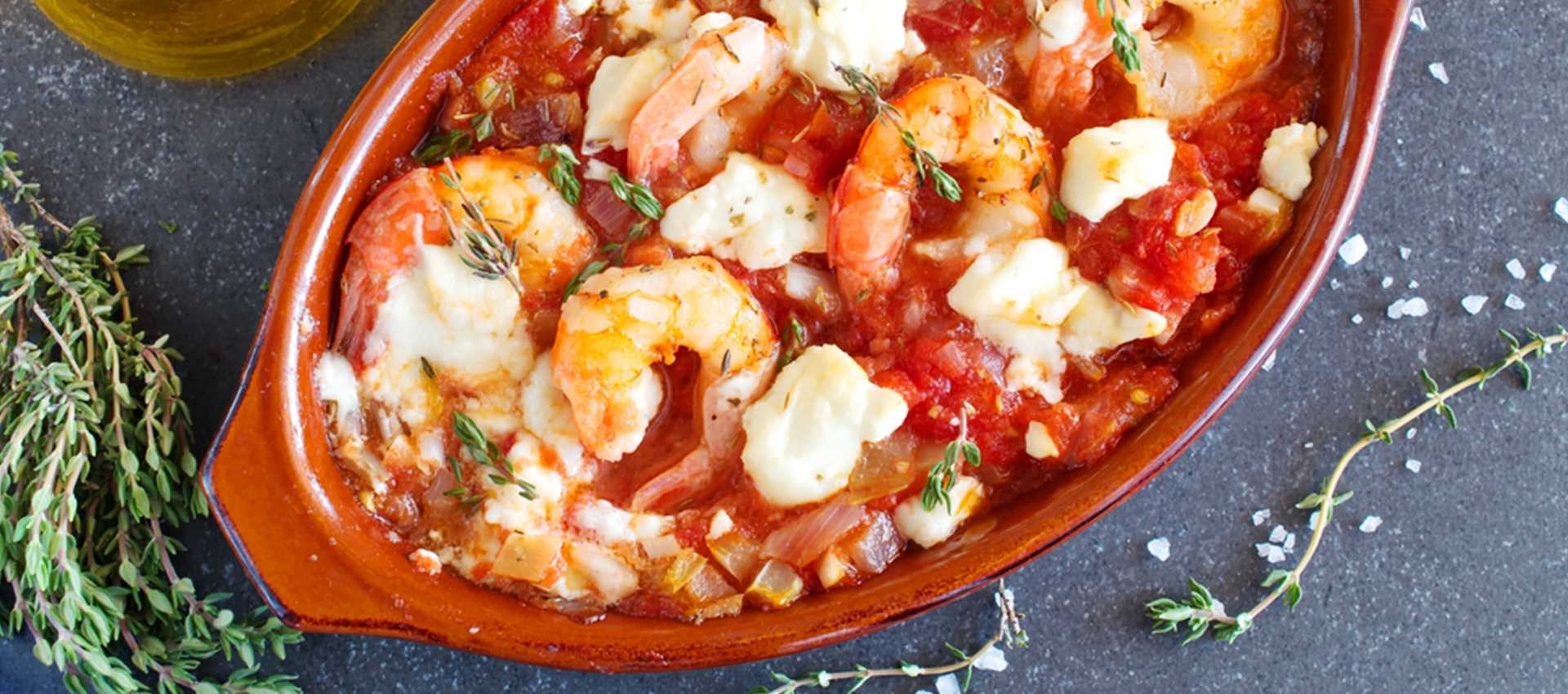 Baked Shrimp with Tomatoes and Feta Baked Shrimp with Tomatoes and Feta