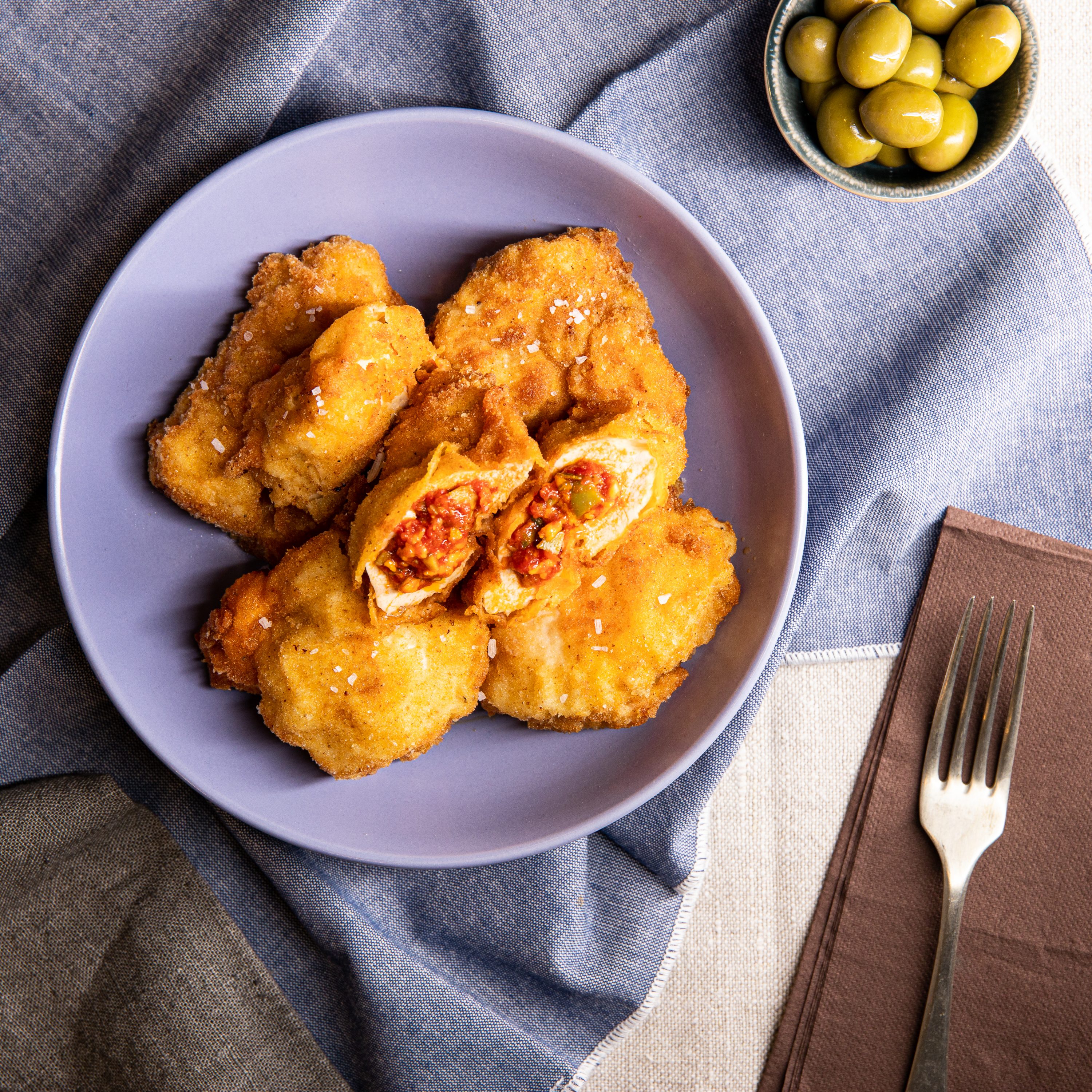 Chicken Kiev stuffed with tomato Chicken Kiev stuffed with tomato