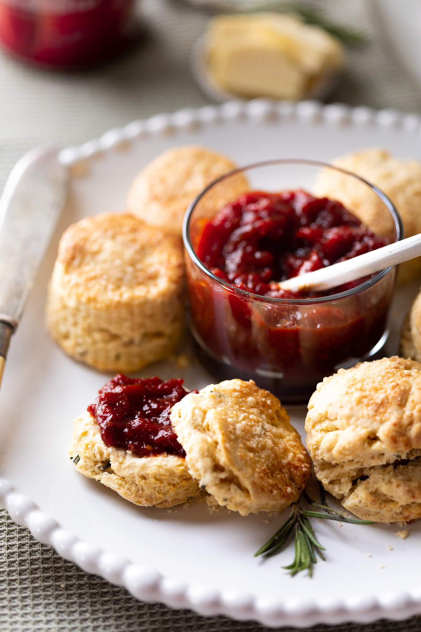 Rosemary & Parmesan Scones with Tomato Jam Rosemary & Parmesan Scones with Tomato Jam
