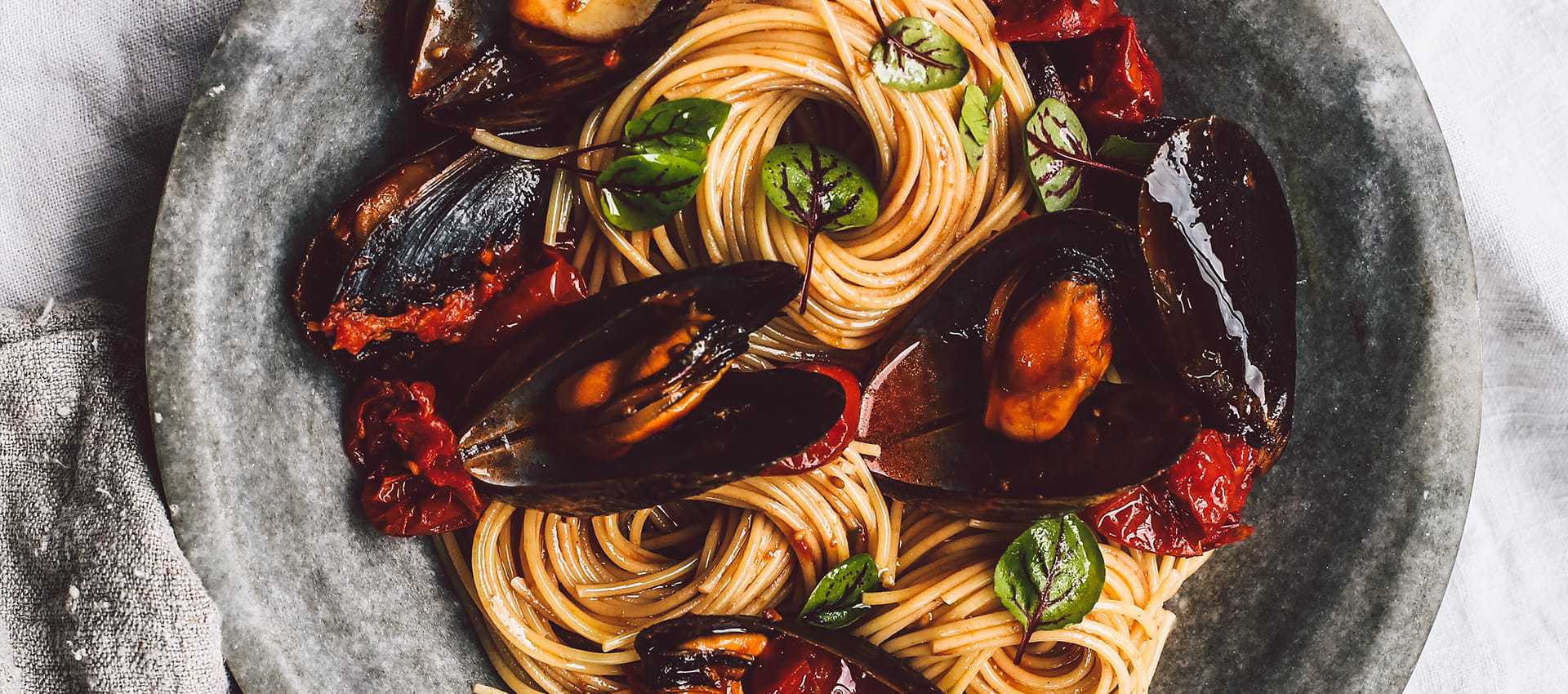 Risotto style spaghettini with mussels by Silvia Colloca Risotto style spaghettini with mussels by Silvia Colloca