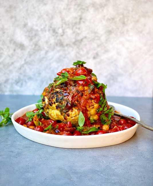 Whole Roast Cauliflower Cacciatore Whole Roast Cauliflower Cacciatore