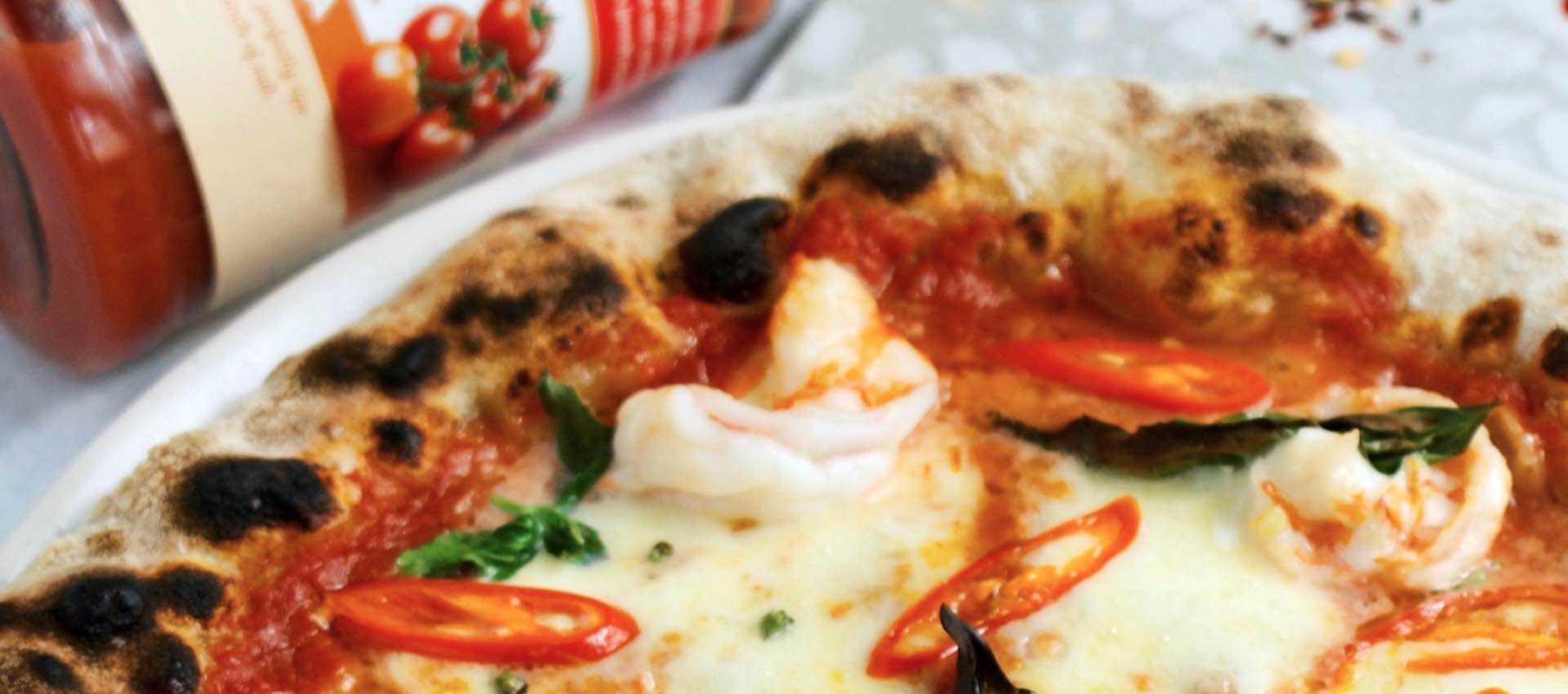 King Prawn and Chilli Pizza King Prawn and Chilli Pizza