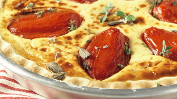 Sýrový quiche s rajčaty Sýrový quiche s rajčaty