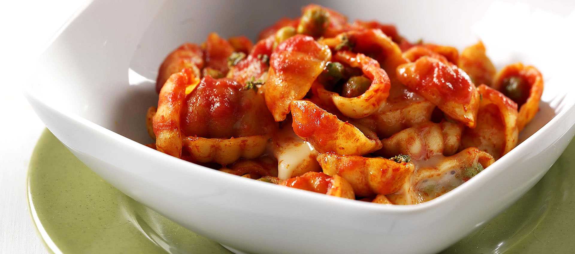 Gnocchi sardi met tuinerwten en Taleggio Gnocchi sardi met tuinerwten en Taleggio