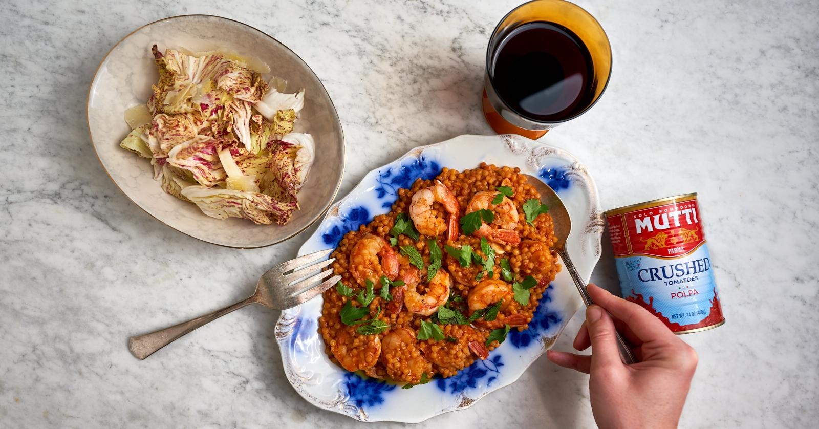 Smoky and Spicy Shrimp with Anchovy Butter and Fregola Smoky and Spicy Shrimp with Anchovy Butter and Fregola