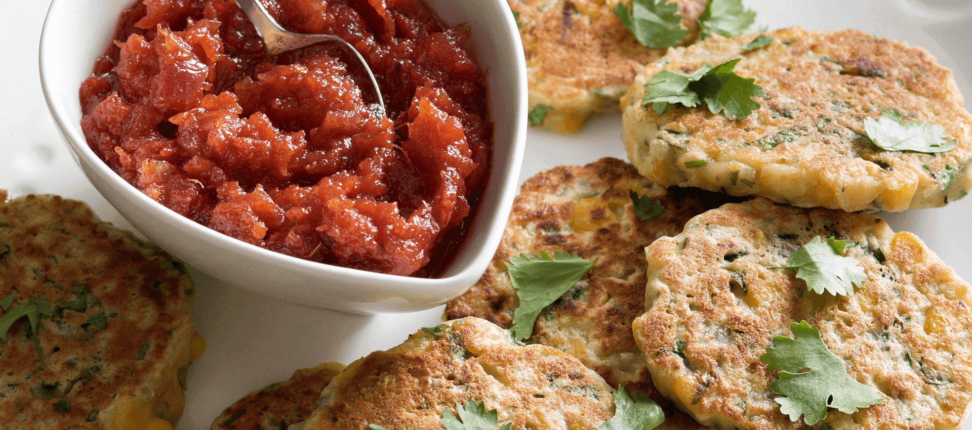 Chickpea fritters with corn and zucchini Chickpea fritters with corn and zucchini