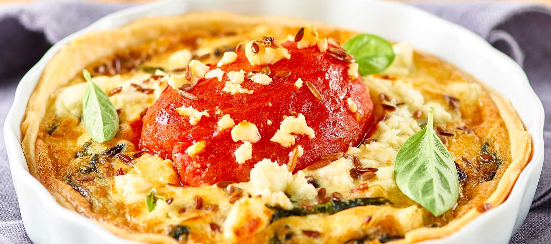 Pelato in quiche di feta e spinaci Pelato in quiche di feta e spinaci