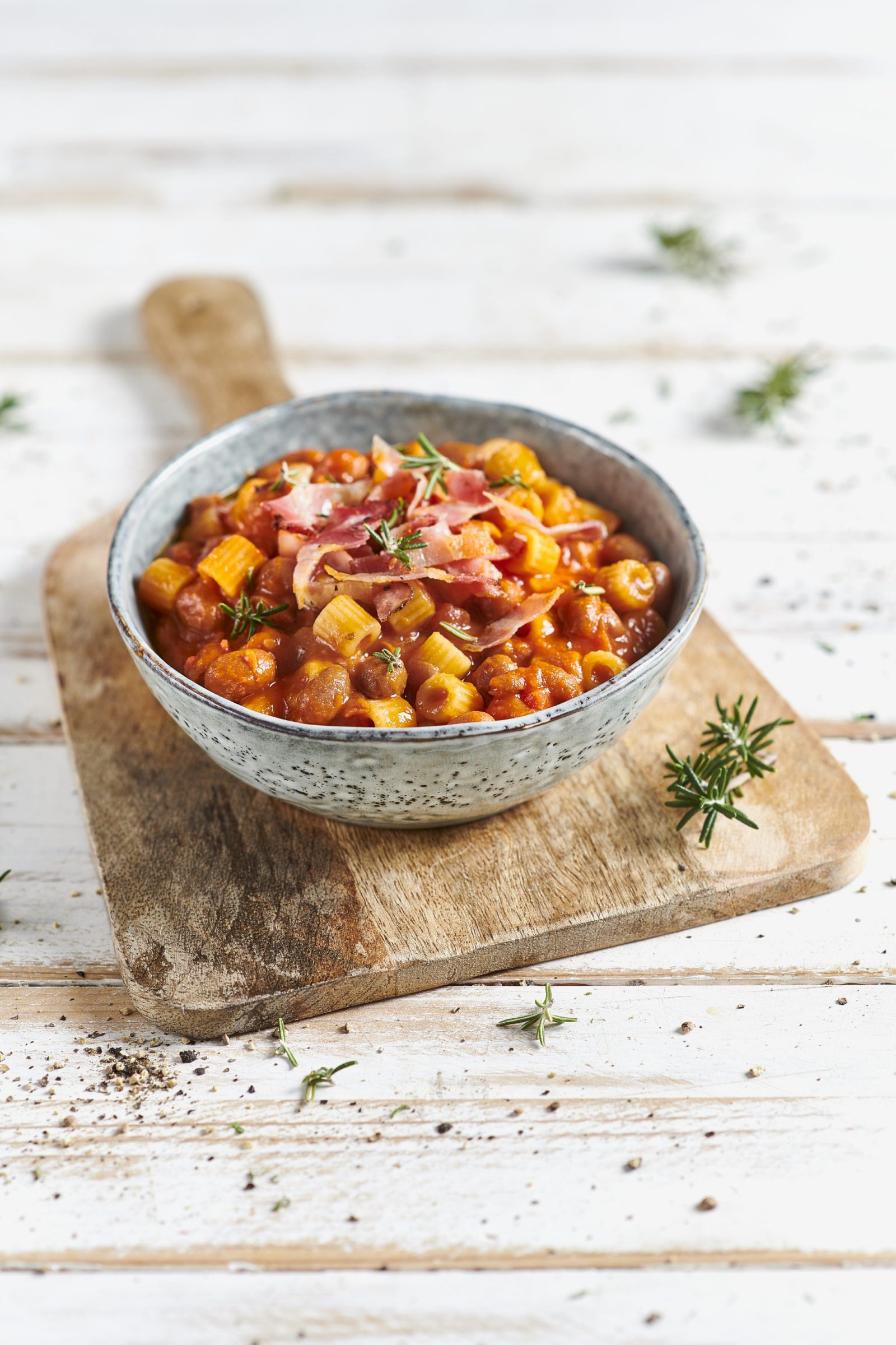 Pasta e fagioli con speck croccante Pasta e fagioli con speck croccante