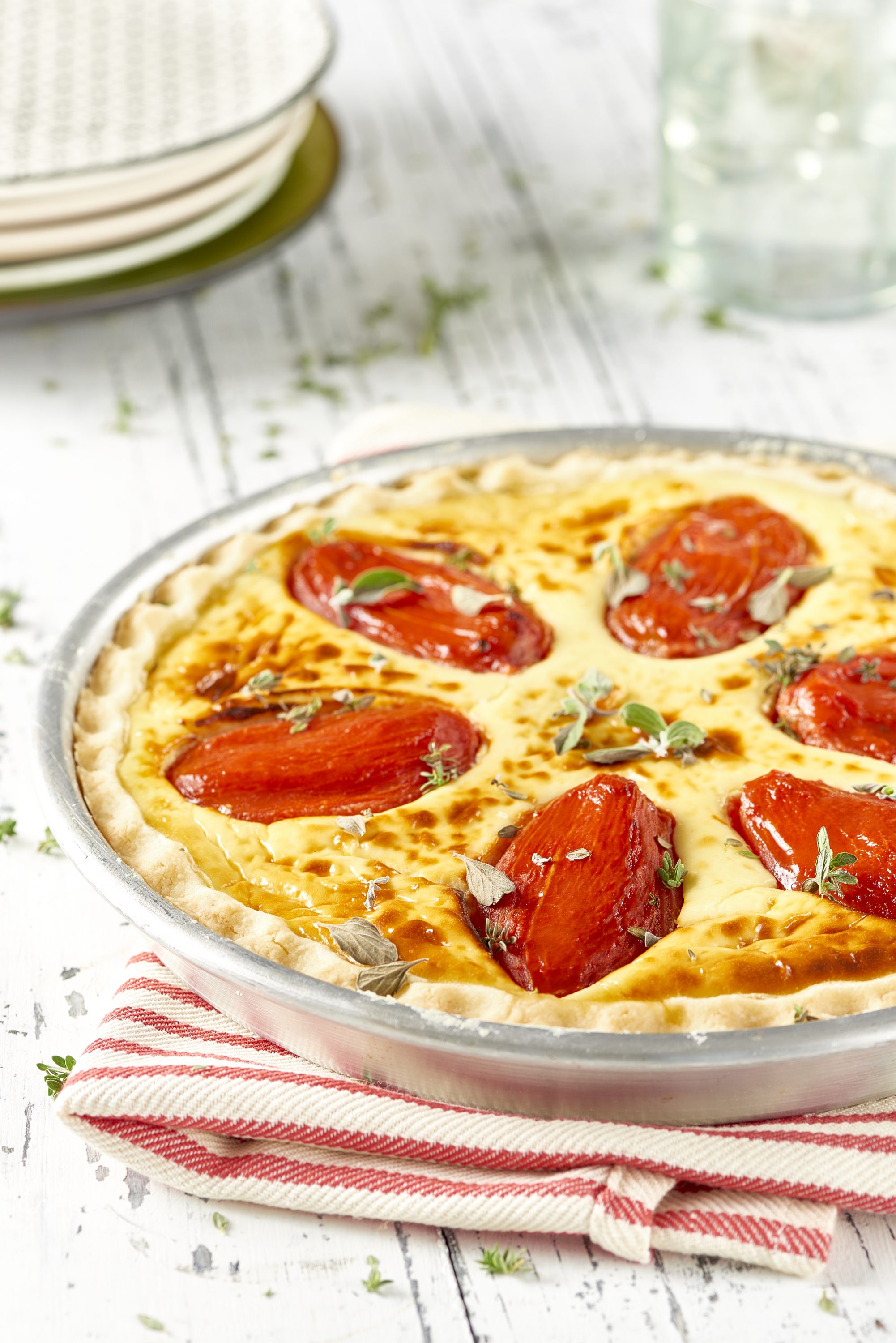 Juusto-tomaattiquiche Juusto-tomaattiquiche